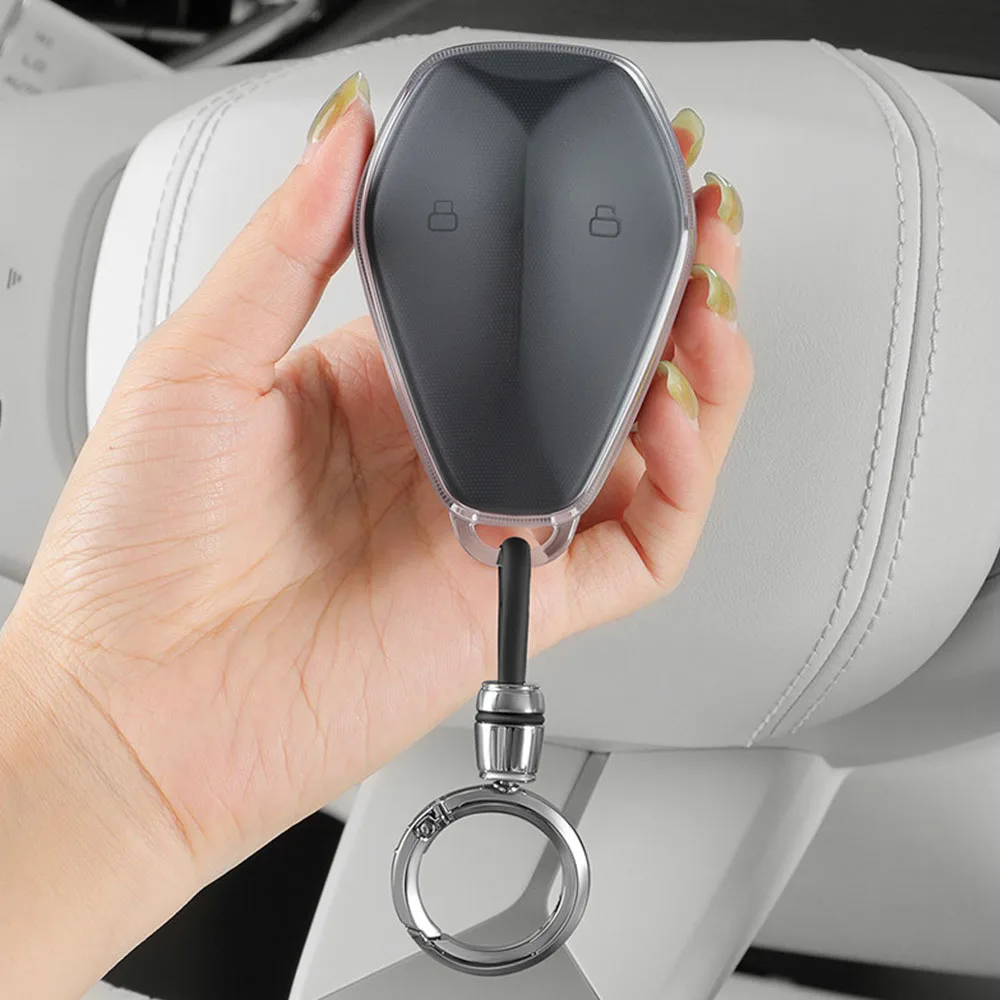 For Changan Deepal S05 2027 Card Key Holder Car Modification Parts TPU Transparent Key Case Scratch-resistant And Drop-resistant