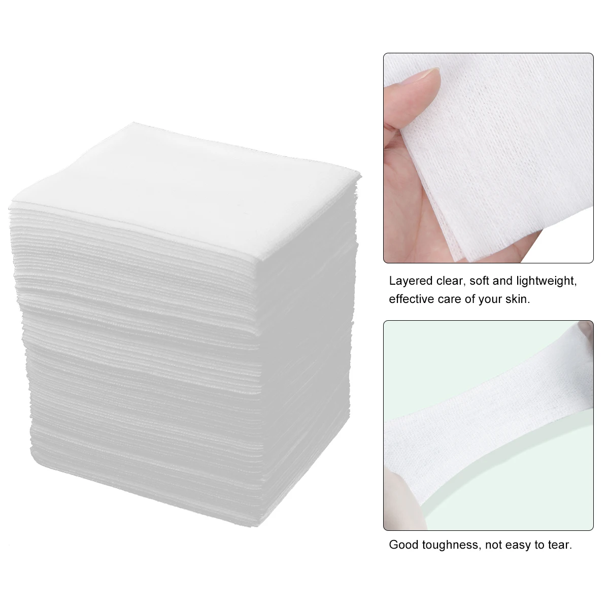 100pcs Non Woven Gauze Sponge Used for Wound Care Medical Masks Disposable (Folded Size 10x10cm, Unfold Size 20x20cm, White)