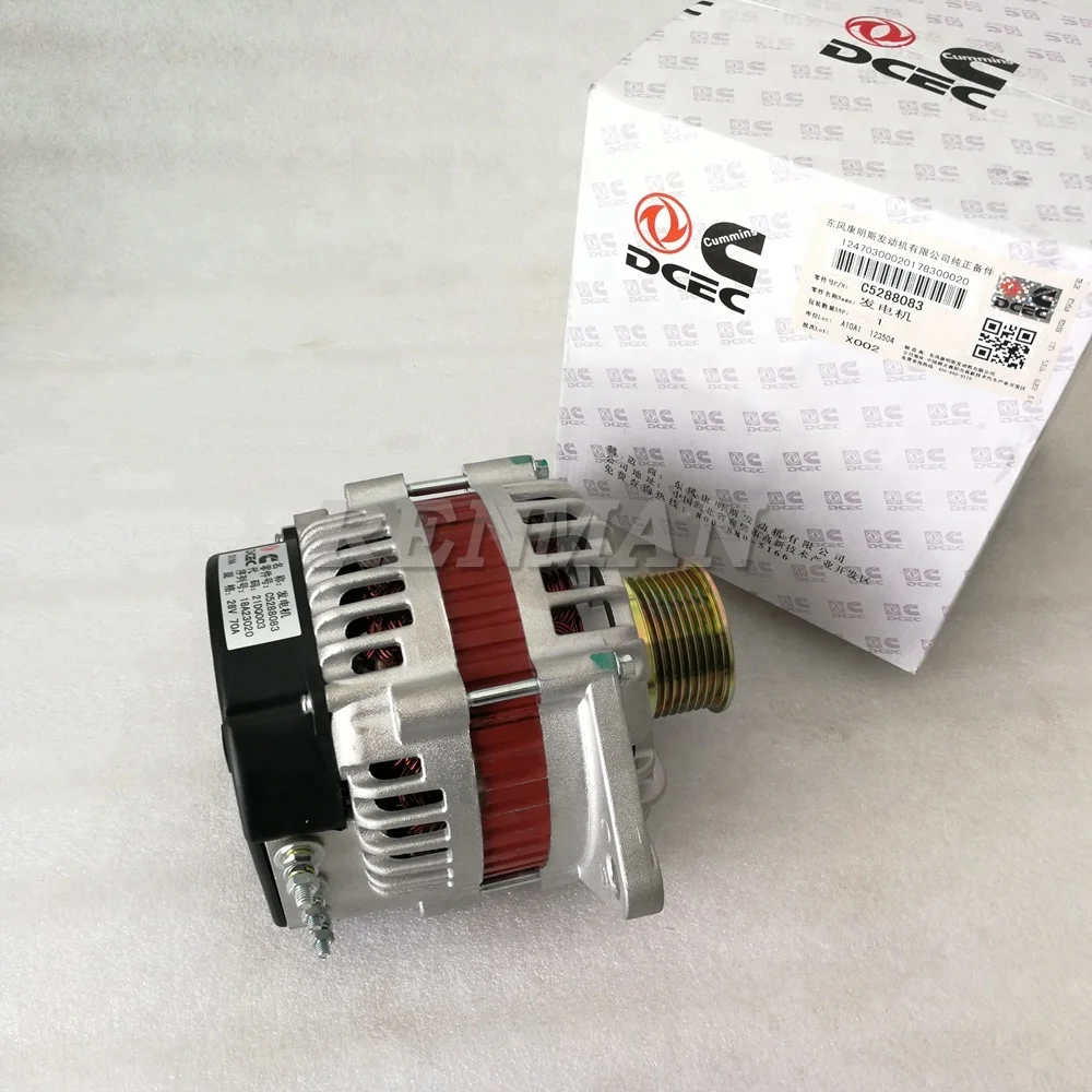 Orignal Cummins 6BT Engine Part 28V 70A JFZ2703 Alternator 5288083 C5288083