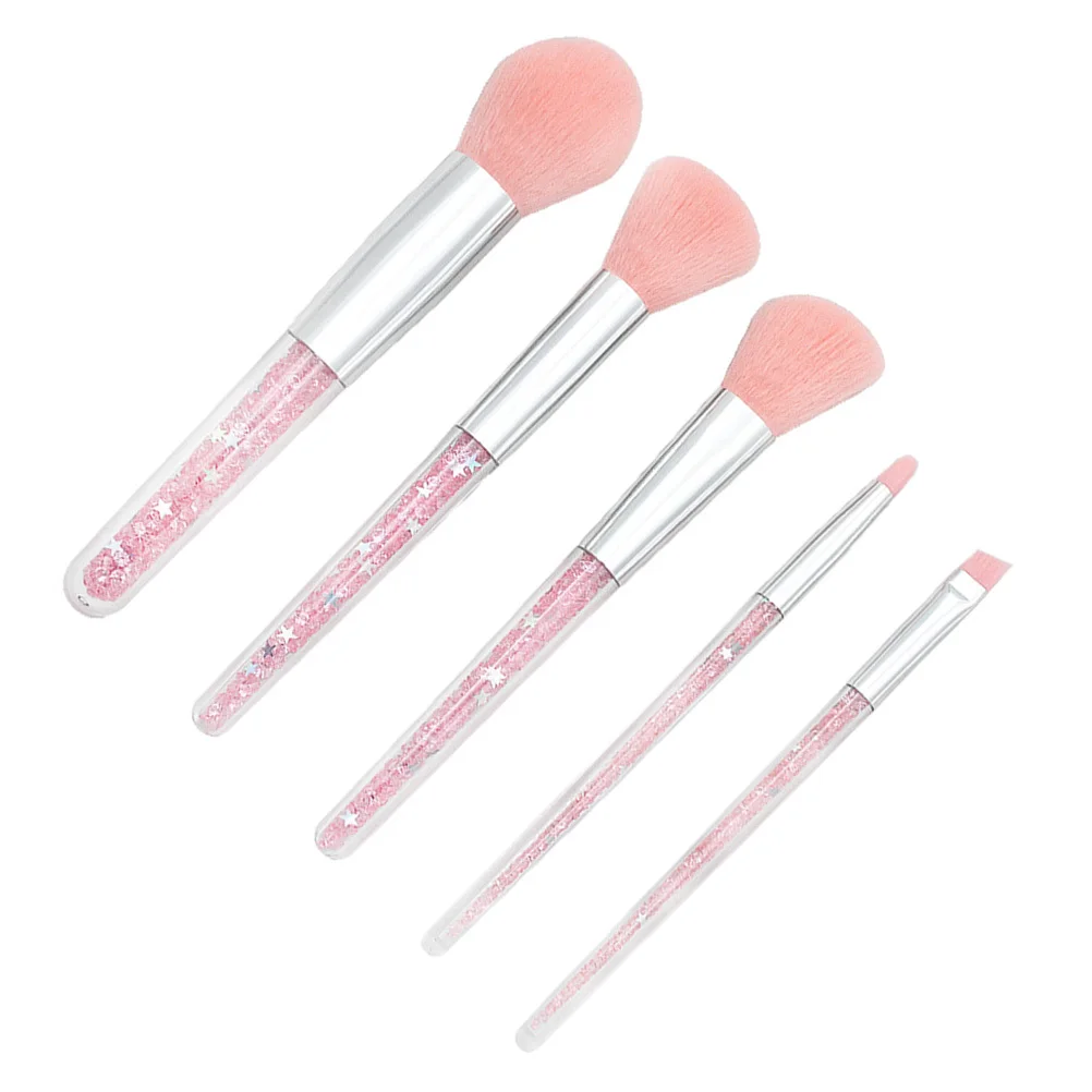 

5 pcs Makeup Set Premium Dense Bristles No Shedding Even Application For Daily Professional Use Cosmetics Brush Set Powder Brush