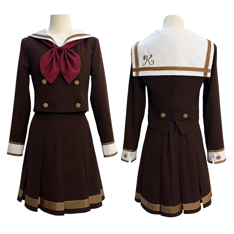 

Sound Euphonium Anime Okame Kumiko Kato Hazuki Kawashima Cosplay Costume School Uniform JK Skirt Bow Tie Coffee Color3'd,5;h.9/
