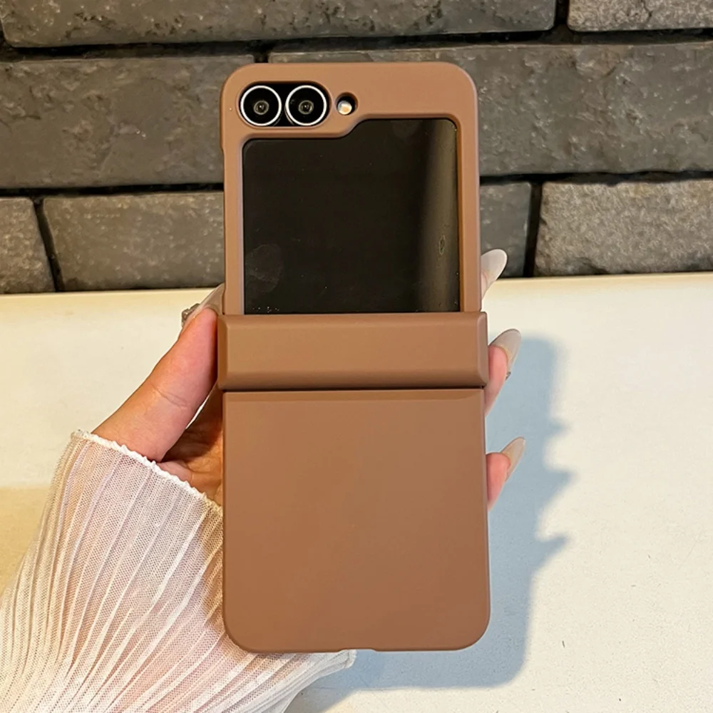 لسامسونج غالاكسي Z فليب 7 6 5 4 3 Zflip7 Z Flip6 Flip5 Flip4 Flip3 كاندي اللون أضعاف جراب هاتف للصدمات السائل الجلد غطاء #1