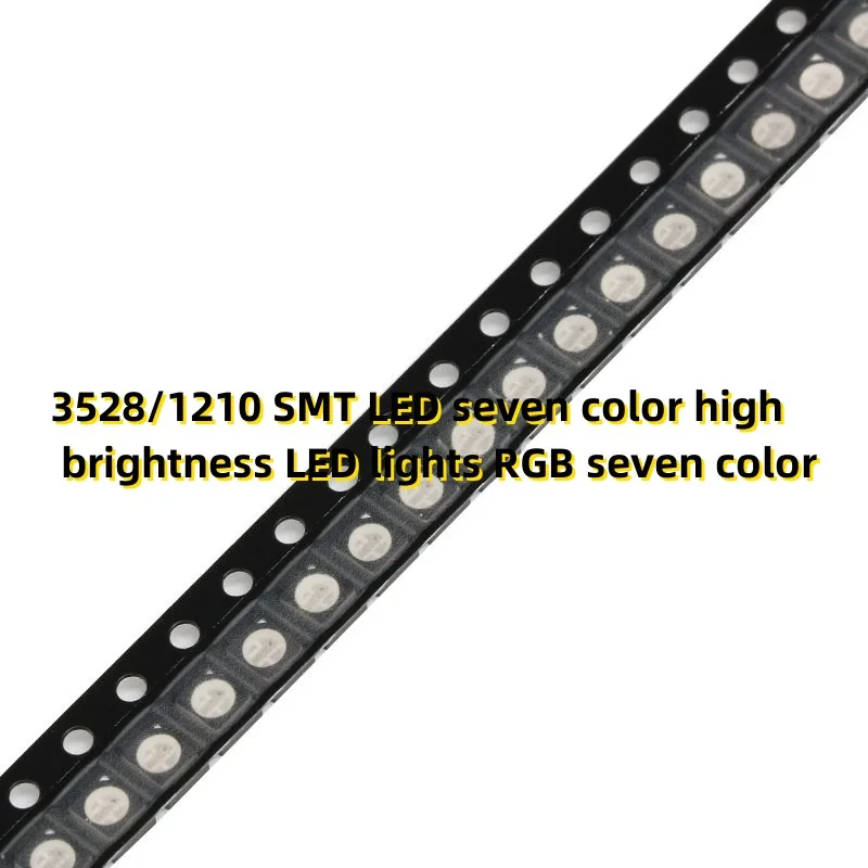 100PCS 3528/1210 SMT LED seven color high brightness LED lights RGB seven color