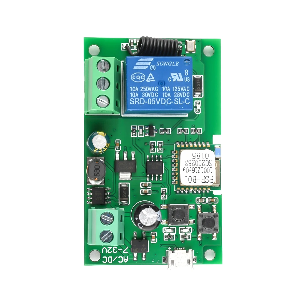 1 canale Ewelink Wifi RF Switch Module autobloccante DC 5V 7-32V Wireless APP telecomando per Alexa/Googole Smart Home 433MHZ