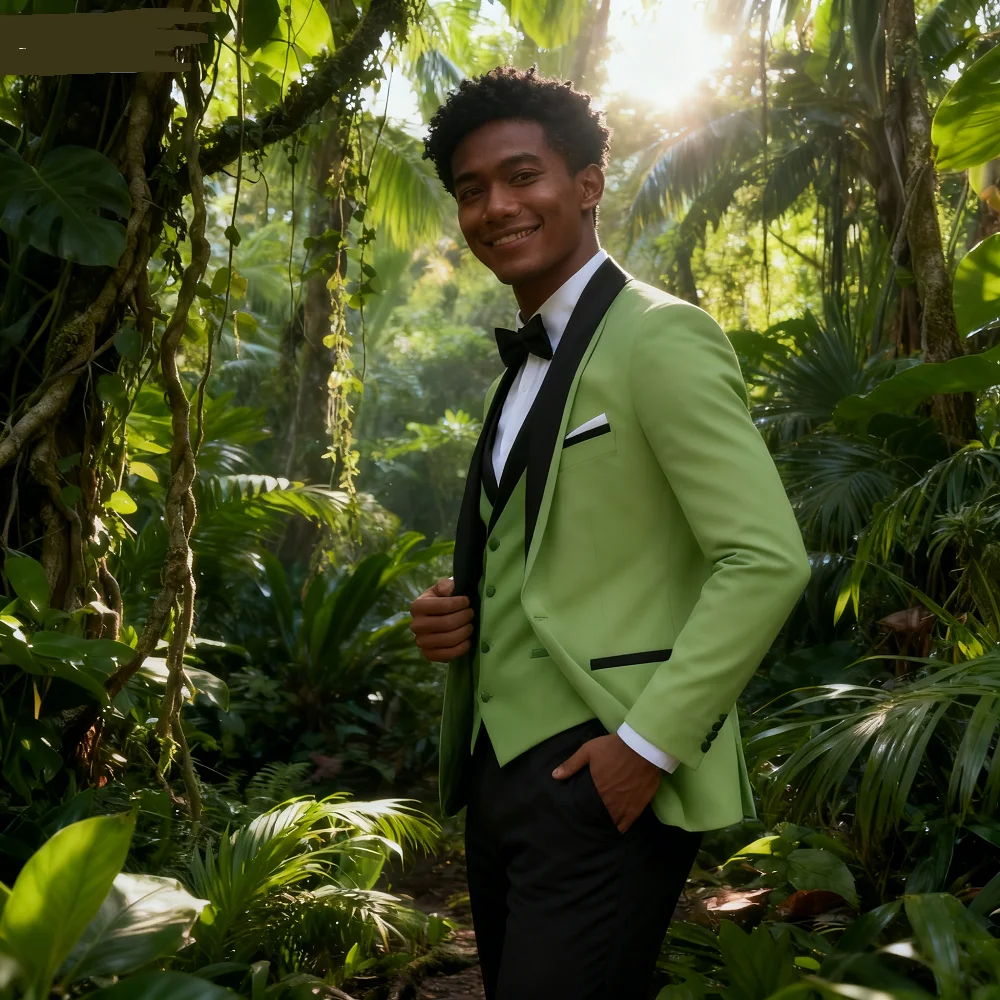 

Мужской однотонный свадебный смокинг из трех предметов, куртка с лацканами на одной пуговице, жилет, брюки, облегающий деловой костюм для ужина и жениха с шалью