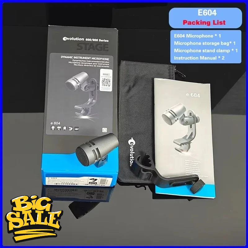 

ГОРЯЧАЯ РАСПРОДАЖА: Комплект из 4 динамических микрофонов Evolution 600 Series E604 для ударных установок и малых барабанов, оптовая продажа