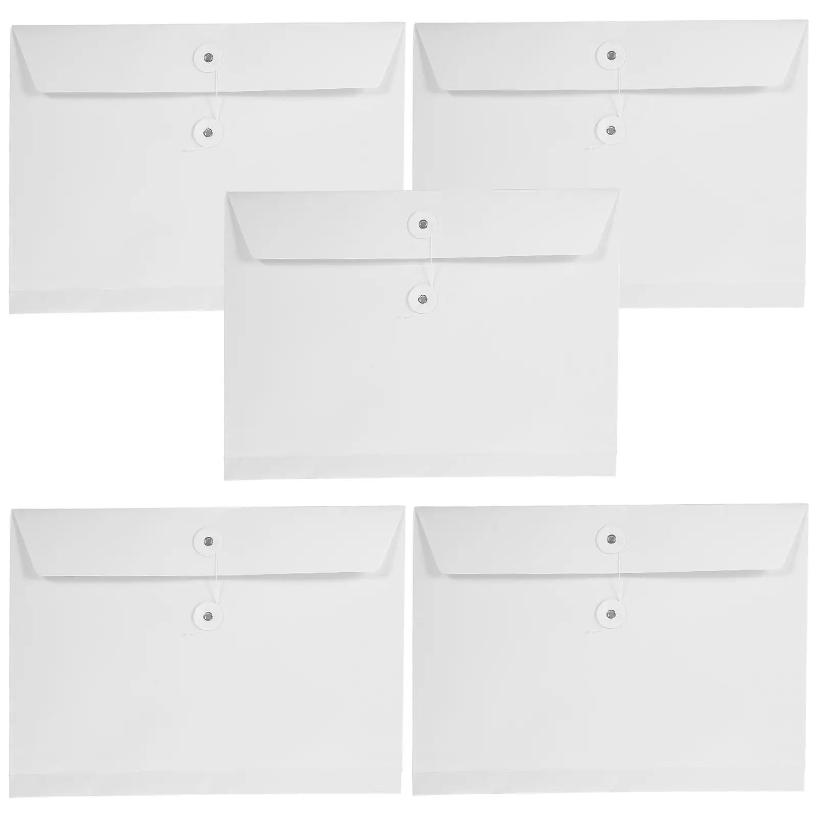 5 Pcs File Holder Document Folders Button Practical Organizers Paper Large Storage Bag Cardboard for Paperwork A4