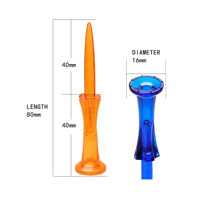 20Pcs New Low Resistance Golf Tees Plastic Cushion 80MM Golf Clubs Tee Double-layer Durable Golf Training Tools Outdoor Sports