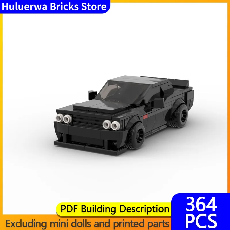 

Модель городской автомобиль MOC, строительные кирпичи SRT, демон, американский мускулистый автомобиль, модульная технология, детские праздничные подарки, сборка игрушек, костюм