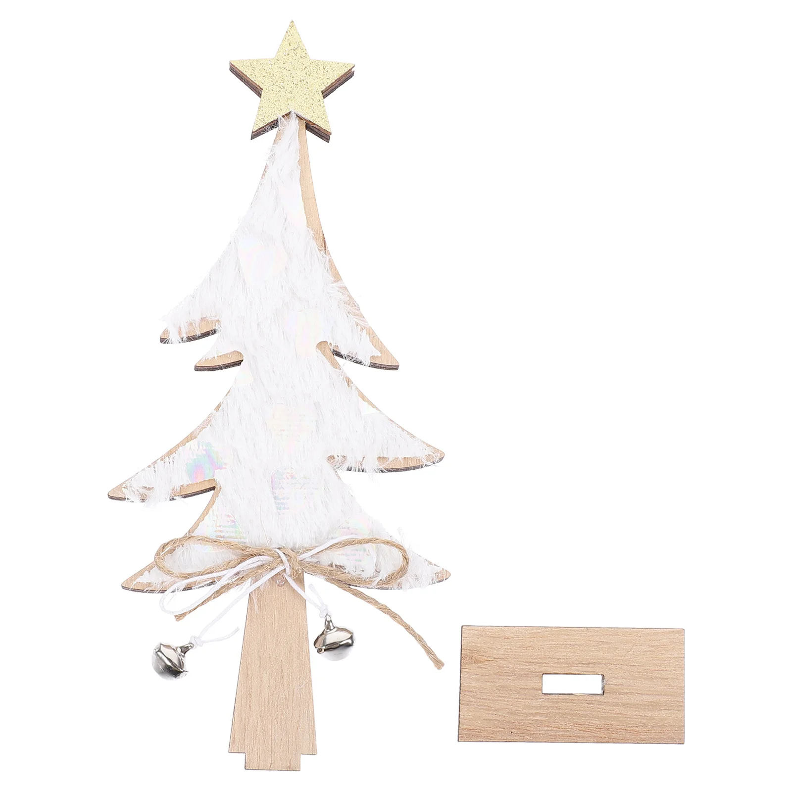 

Christmas Tree Wooden Ornament Desktop Xmas Decor Festive Table Decoration Warm Holiday Adornment Christmas Tree Decorations