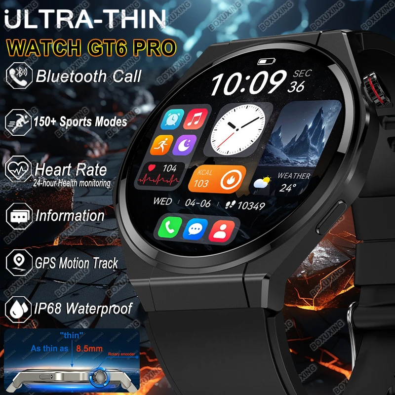 New Ultra Thin Smart Watch Men Woman AMOLED Always Show Time NFC 150+Sports Bluetooth Call Heart Rate IP68 Waterproof Smartwatch