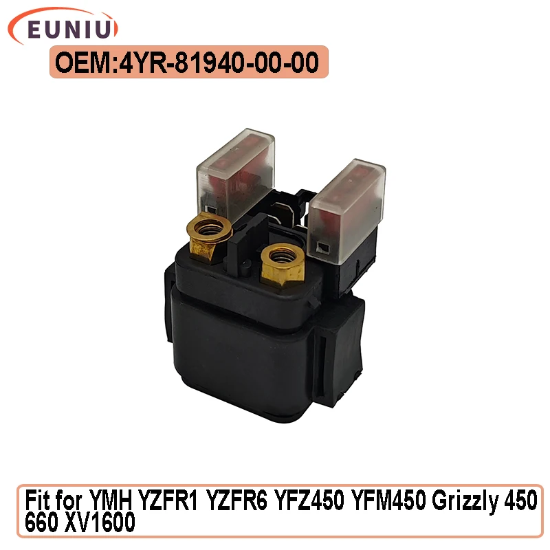 

Starter Solenoid Relay For YMH FZS1S FZ1 2004 FZS1000 FZ1 2001-2003 FZ1 FZ1S 2004 4YR-81940-00-00 Starting Motor Relay
