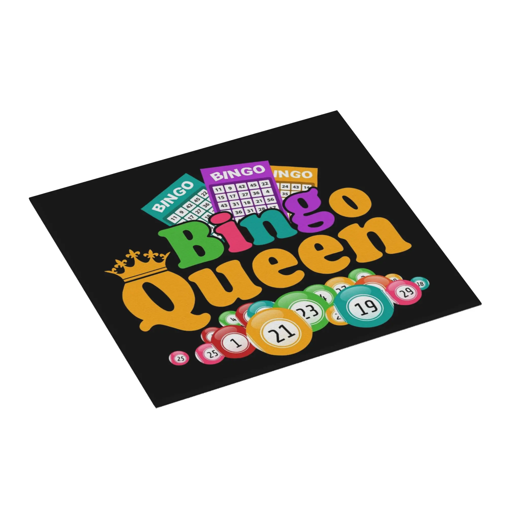 Bingo Queen Game Lover Non‑Slip Waterproof Absorbent Barware Tableware Oil Proof Reusable  Bathroom Drying Mat For Kitchen