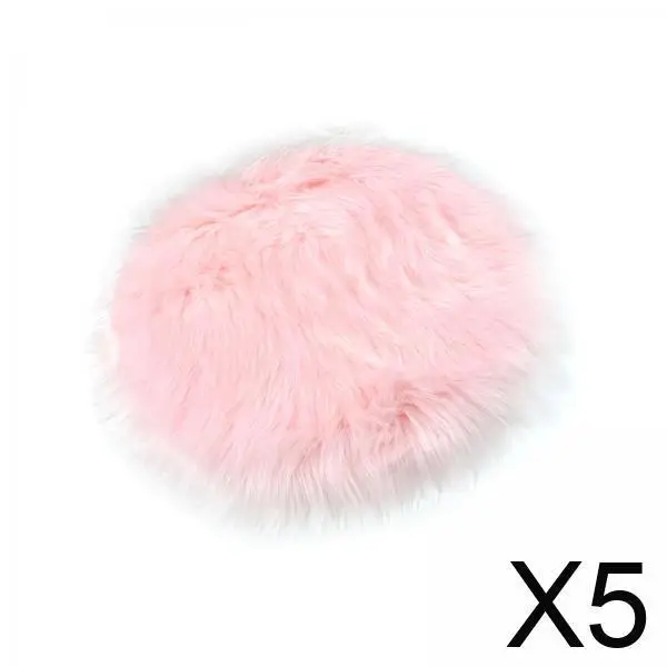 

5xSoft Plush Area Rug Luxury Photo Props for Desktop Photography Nail Art pink round