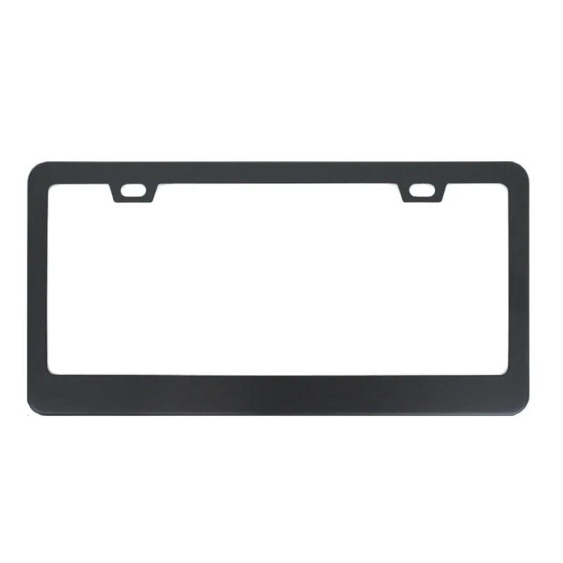 Car License Plate Frame Aluminum Alloy Black Silver Support LOGO Multiple Craft Options US Standard Hot Sale