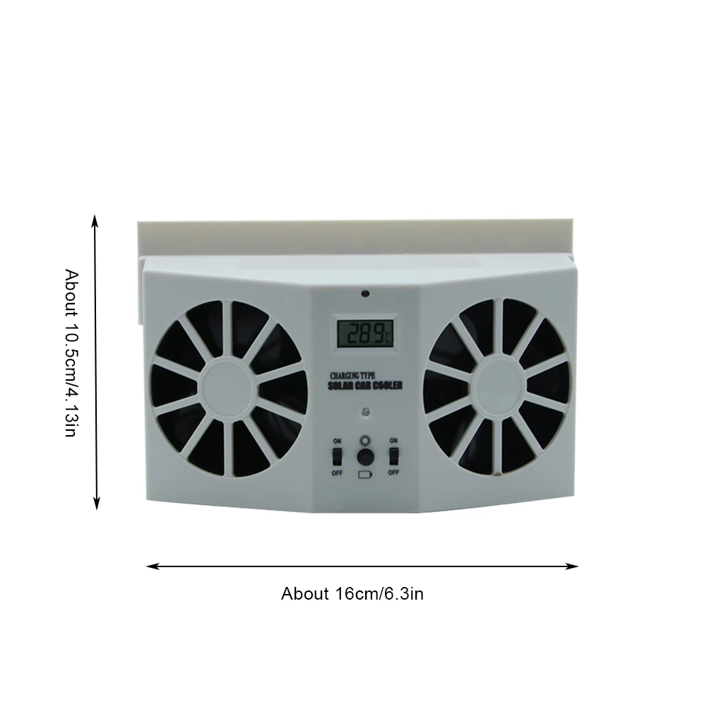 Solar Dual Fan Vehicle Cooling Tool Car Exhaust Fan Vehicle Front/Rear Window Radiator Fans Air Vent Conditioning Cooler System