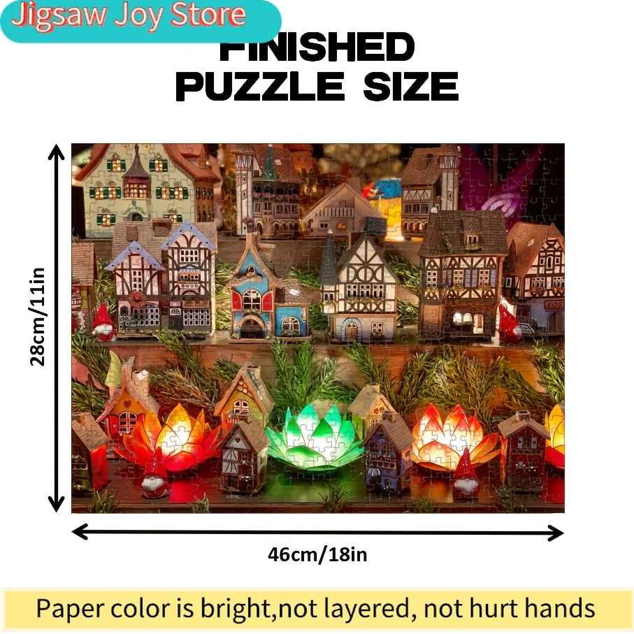 1 Caixa de Peças de Quebra-Cabeça de Papel - Encaixam Perfeitamente para Adultos, Jogo de 'Mini Vista da Rua' - Ideal para Festas, Família e Amigos