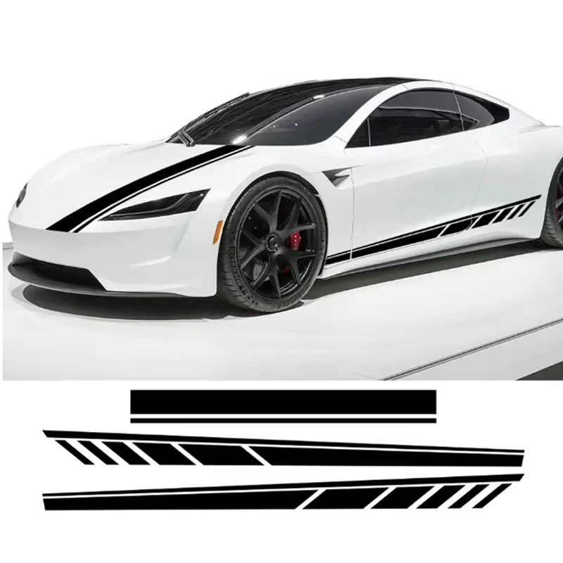 

Car Vinyl Stickers Car Side Body PVC Raing Style Set Decor Car Modification Stickers for Tesla Model 3 Y X S Car Accessories