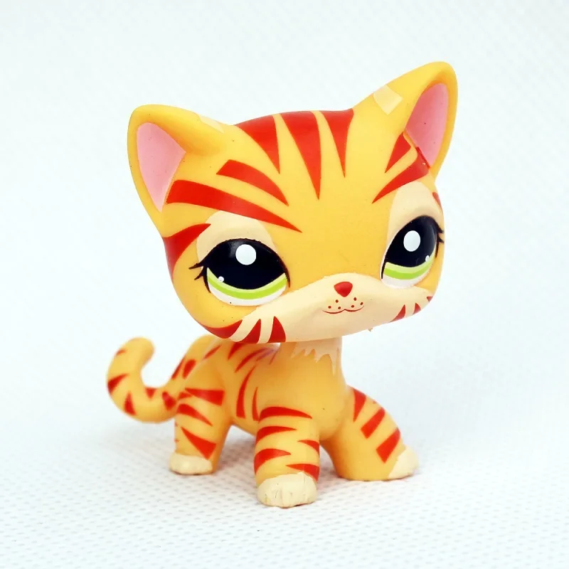 Raro littlest pet shop brinquedo mini stands cabelo curto gatinho figuras antigas coleção original bobble cabeça brinquedo lps