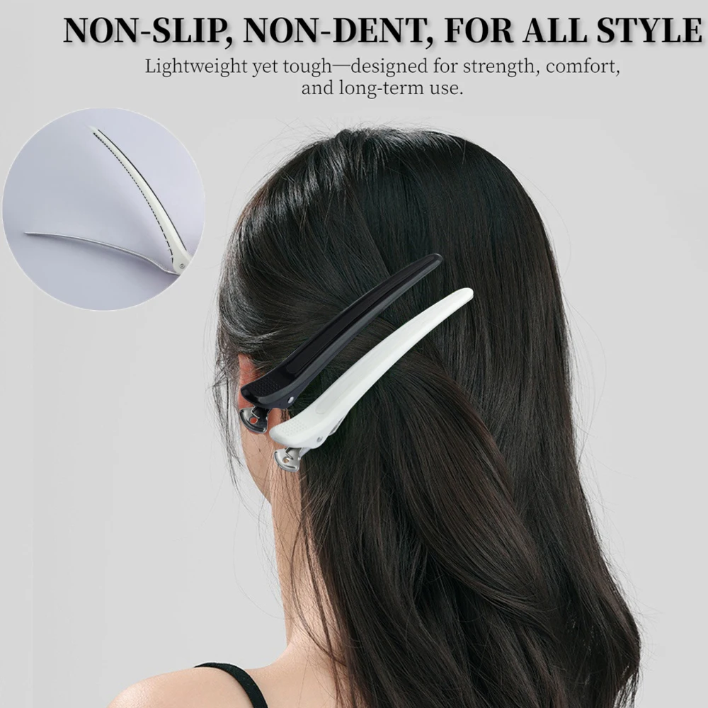 

2/4PCS Set Traceless Hair Clips 14cm Large Siza Plastic Duckbill Clip Anti Slip Hairdressing Clamps Professional Styling Tools