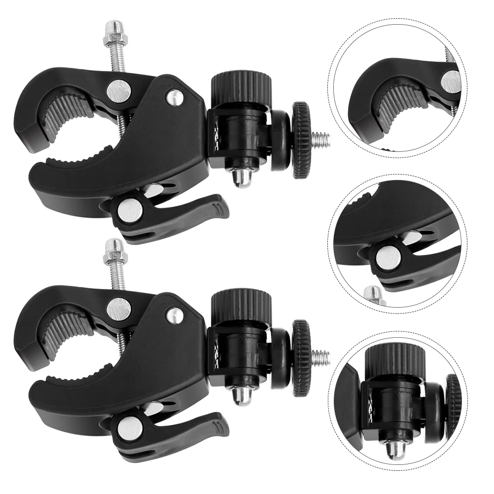 

2Pcs Bike Camera St Bracket Onboard Phone Holder Motorcycle Rack Lightweight Durable Adjustable Angle Stable Design For Riding