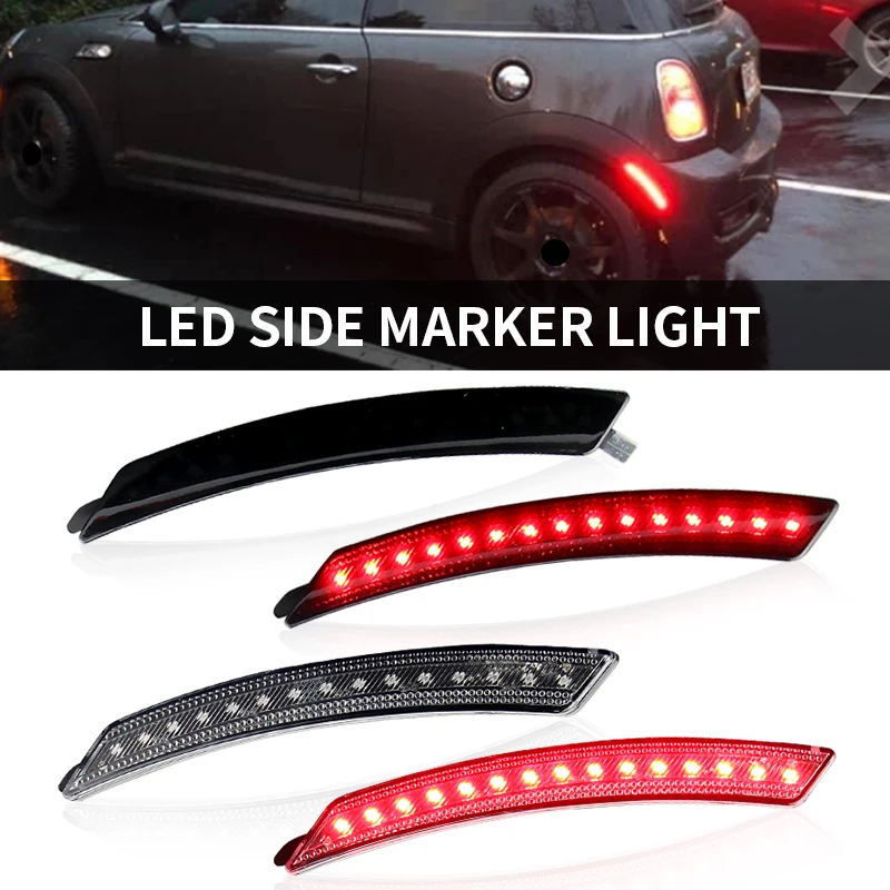 

Front Rear LED Side Marker Light Car Lights Amber Red Signal Lamp auto Accessoires for Mini Cooper R55 R56 R57 R58 R59 R60 R61