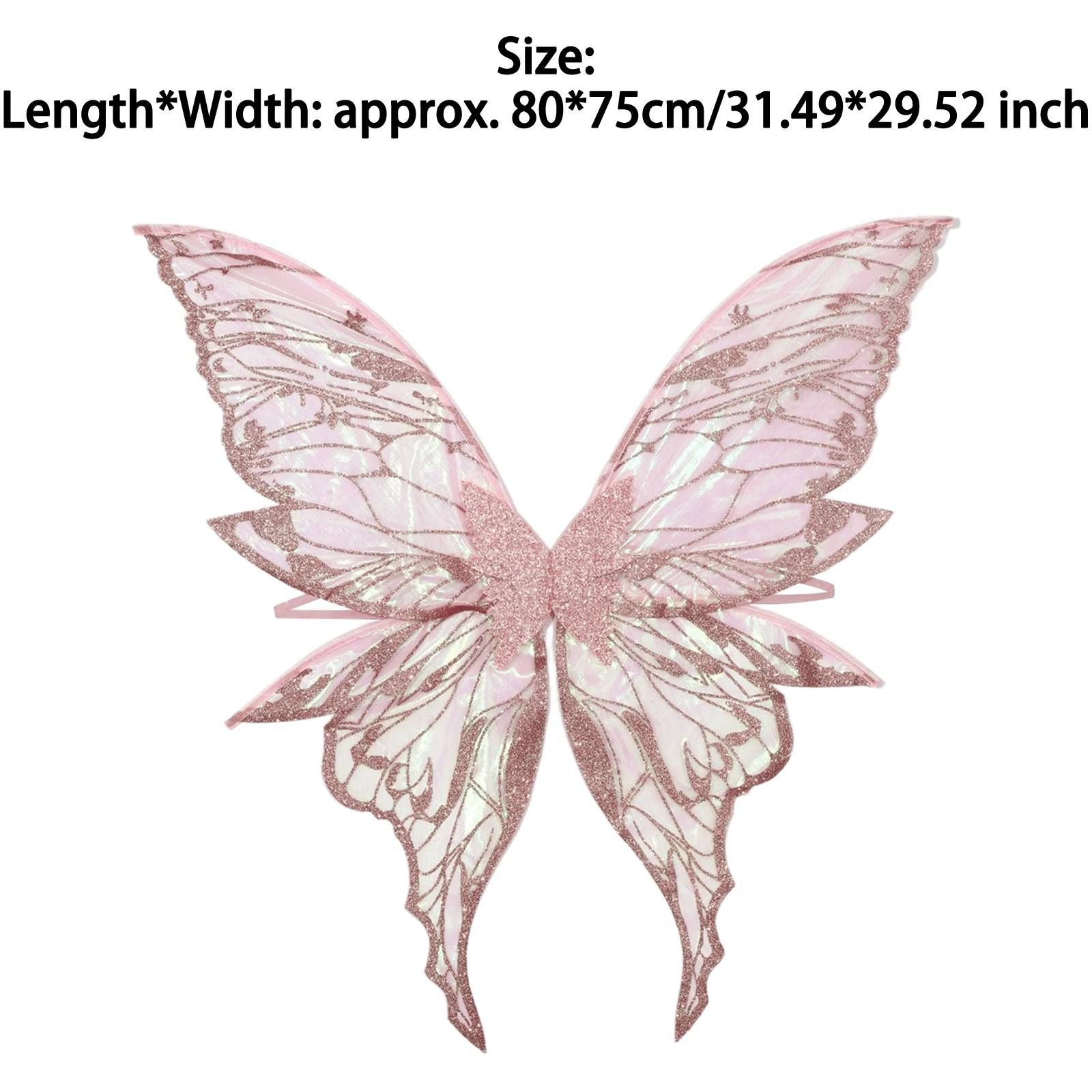 Asas de fada borboleta mulheres meninas brilho princesa asa de anjo com orelhas de elfo formato de estrela bastão de fada adereços de desempenho de halloween