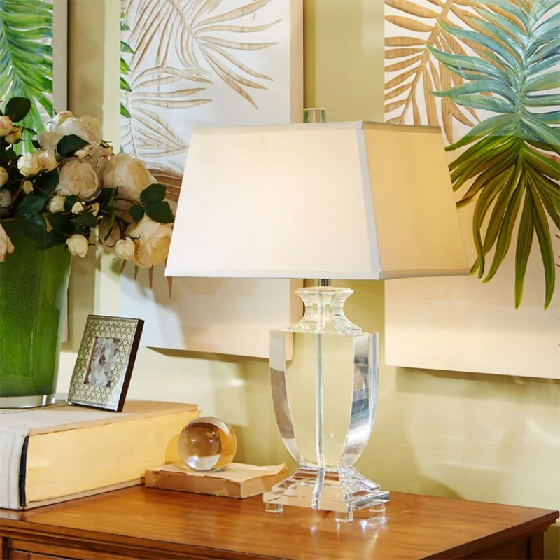 

Light Luxury K9 Crystal Desk Lamp Simple Modern Designer Bedside Lamp for Living Room Bedroom Hotel Villa Home Decor Room Decor