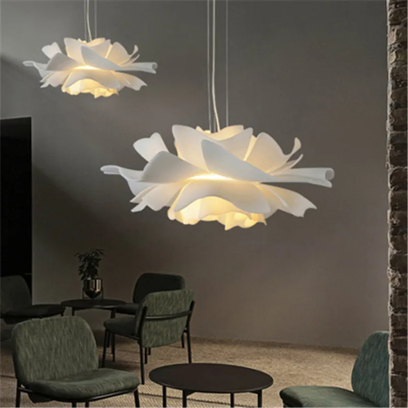 Design criativo de multi-camada acrílico flor lustre sala de jantar quarto lâmpada de suspensão decoração interior led luz pingente