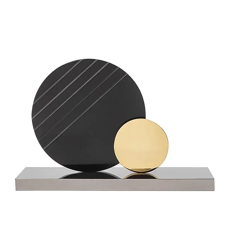 

Marble ring metal ornament living room desk desktop decoration gift