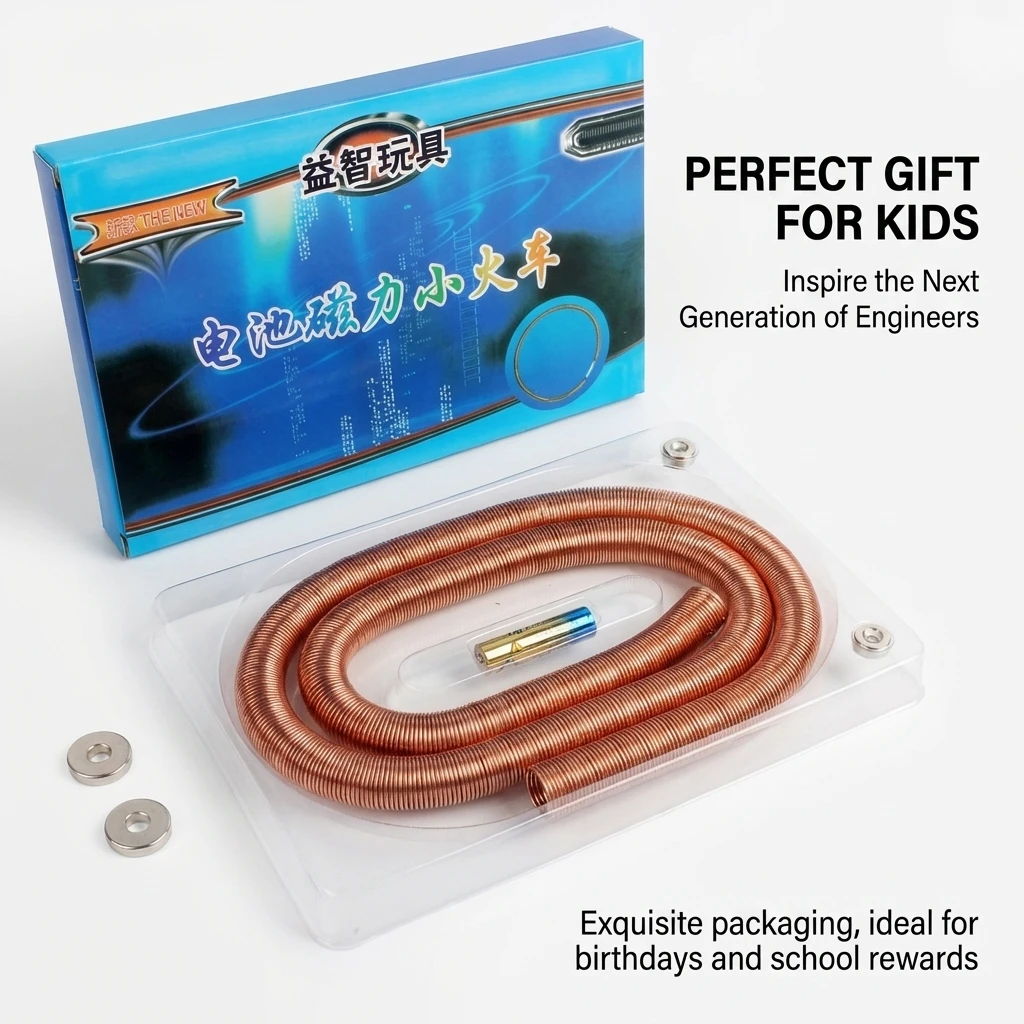 Science Hobby Kit - Magnetic Train Physics Experiment Kit Copper