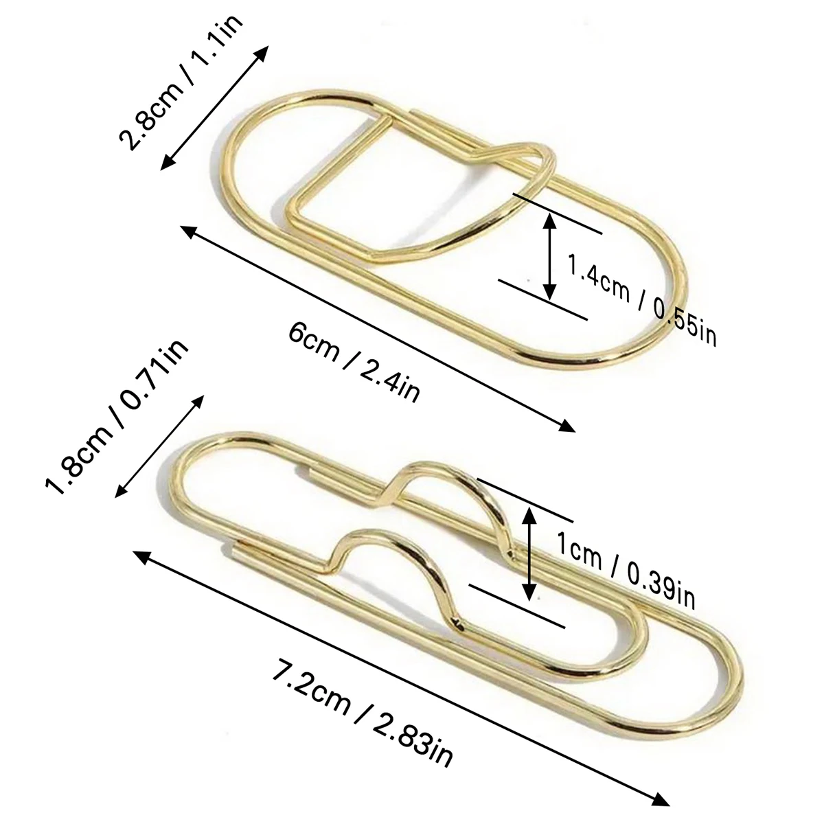 Golden Metal Pen Holder Portable Hand Bookmark Fixed Clip for Office And School Supplies Accessory