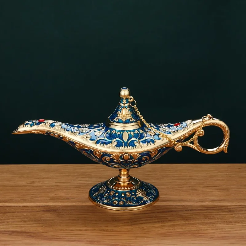 

High quality Aladdin magic lamp for home use, retro Southeast Asian crafts, light luxury