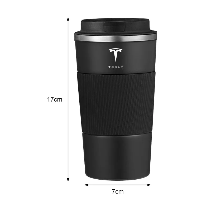 Caneca de café de aço inoxidável caneca quente carro balão de vácuo viagem para tesla modelo 3 modelo s x y roadster space-x 2023 acessórios