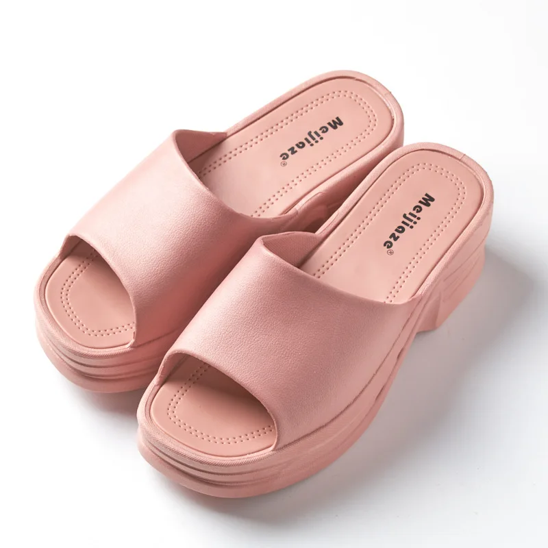 Summer Slip on Women Wedges Sandals Platform High Heels Fashion Open Toe Woman Slippers Comfortable Slides Ladies Casual Shoes