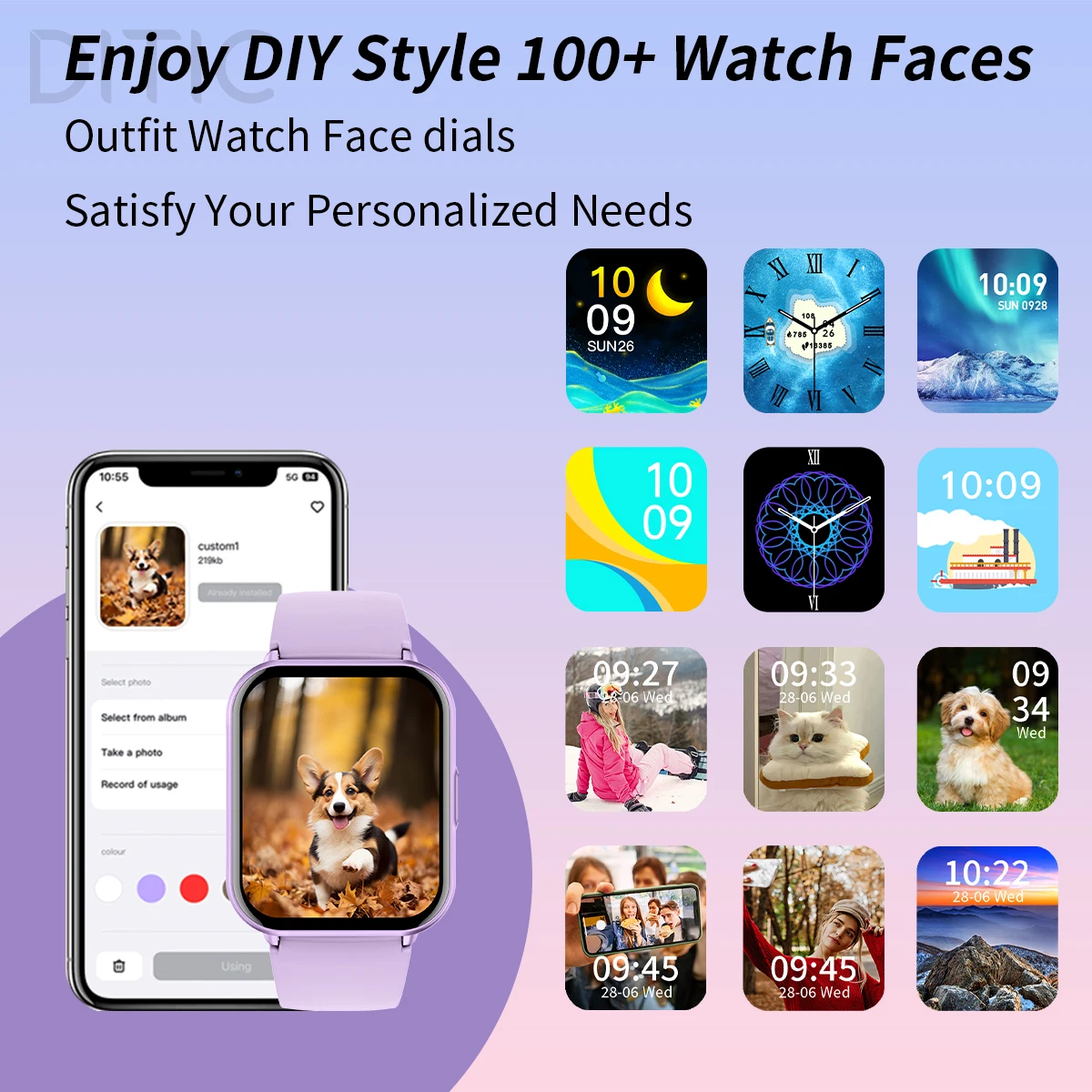 DITIC 1ATM مقاوم للماء ساعة ذكية 1.83 لمسة كاملة عمر البطارية الطويل بلوتوث دعوة اللياقة البدنية الرياضة 2025 ساعة ذكية جديدة للرجال