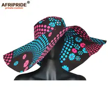 African Print Floral Wide Brim Sun Hat for Women #5