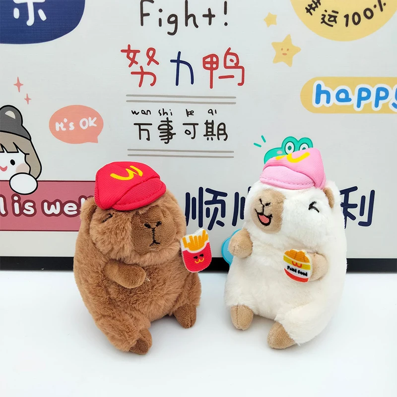 Cute Capibala Pendant Plush Capybara Stuff Toys Doll Keychain Kawaii Accessories Backpack Hanging Ornament Gifts For Children image 6