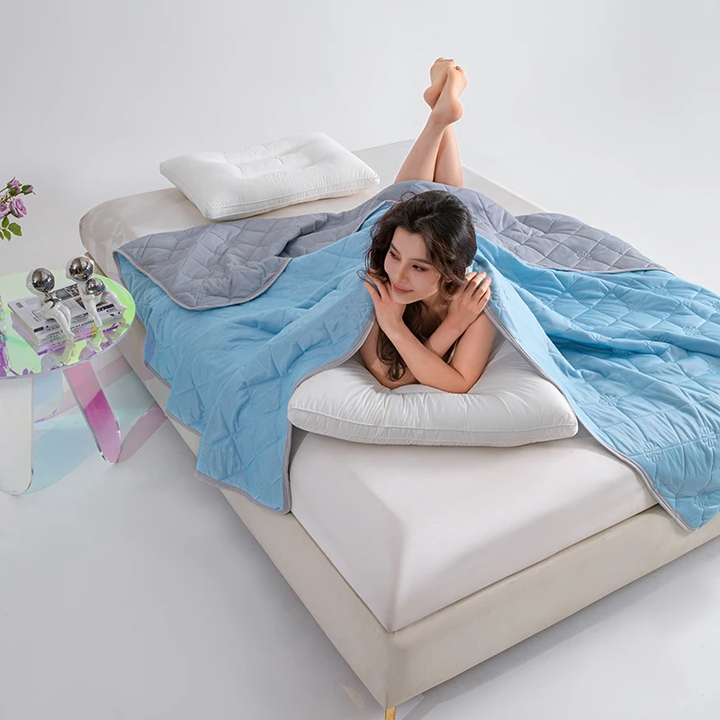 Grade A Cooling Blanket for Bed Soft Breathable King Size Summer Quilt Queen  Air Condition Comforter Lightweight Cool Duvet