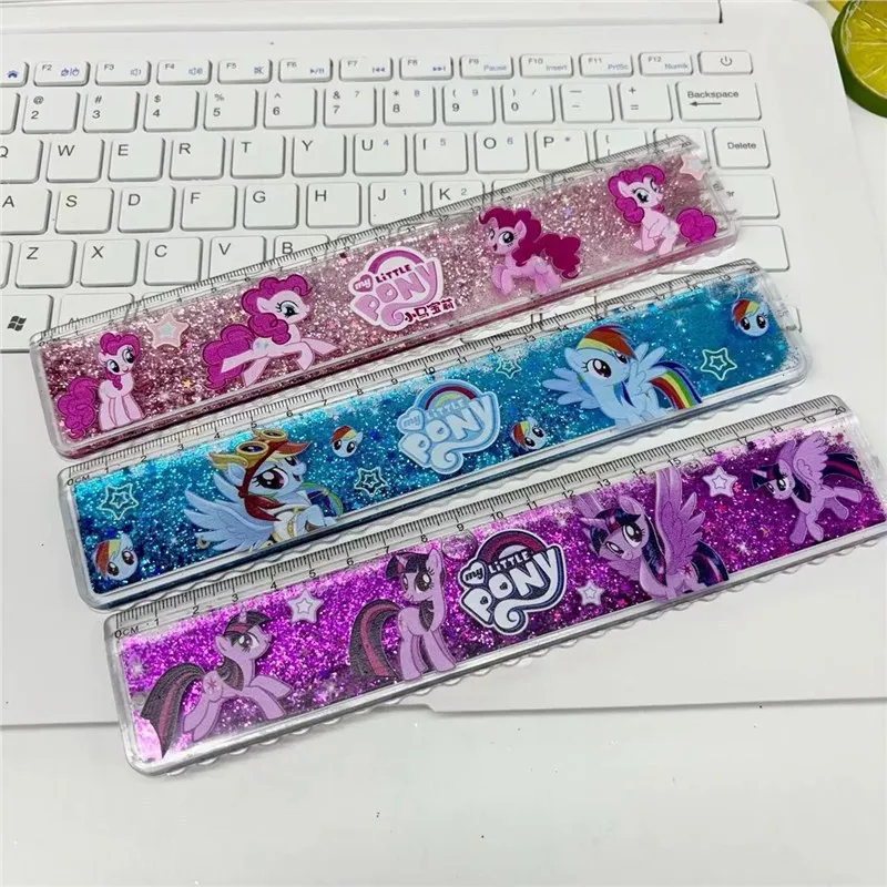 1/4 PCS High-Aesthetic Quicksand Straight Ruler - Multi-Functional Ruler for Writing and Drawing,  for Measuring & Drawing