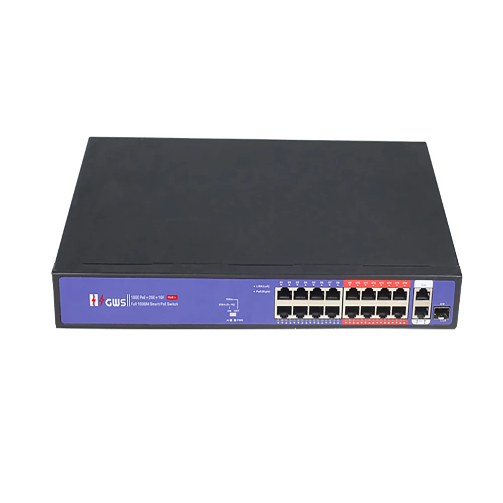 GWS-3016PFD New series16 POE port 1000Mbps Full Gigabit POE Switch+2*Gigabit Uplink port