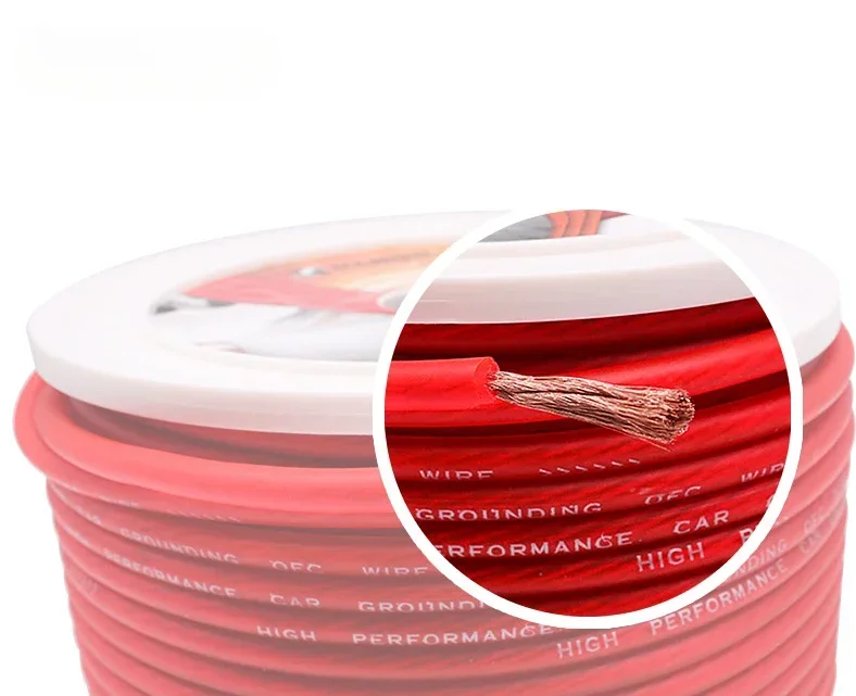 

Copper clad aluminum car audio modified power cord 4GA/6GA/8GA10GA car power cord