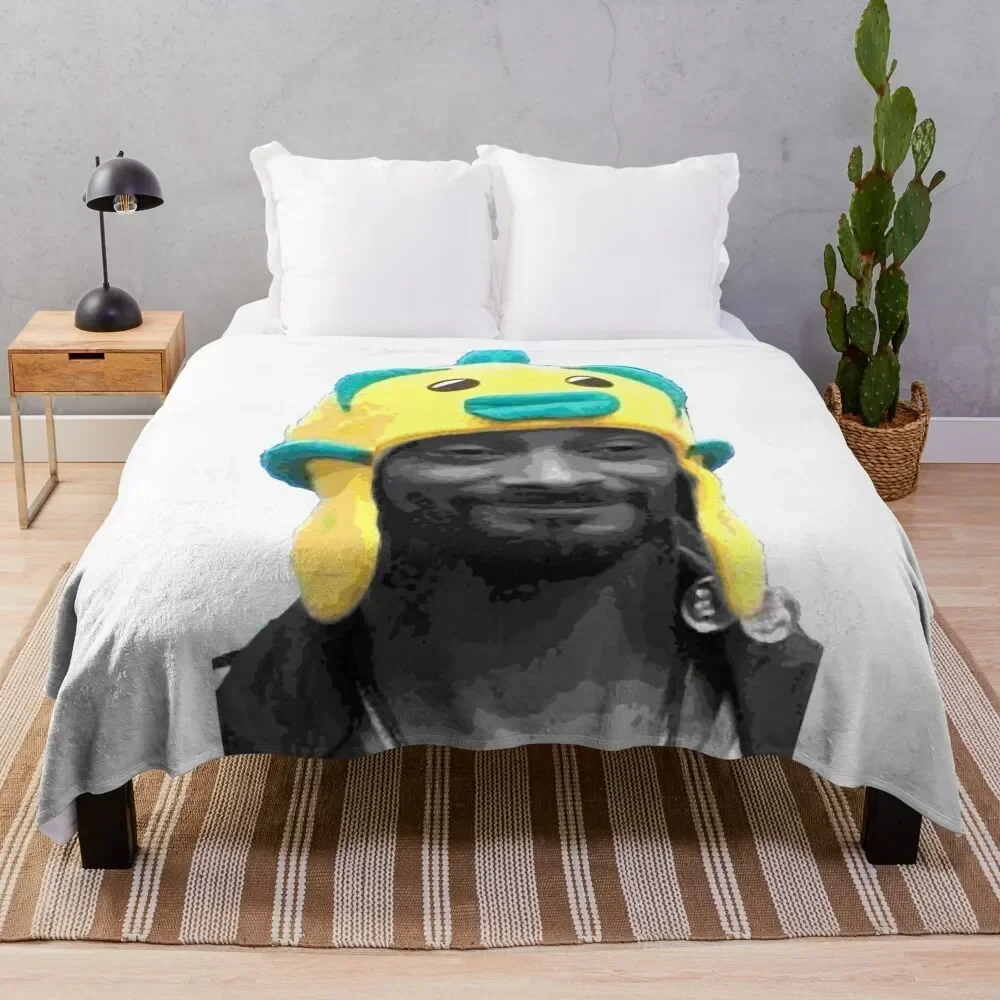 

Snoop gone fishing Throw Blanket Single valentine gift ideas Luxury Vintage Blankets