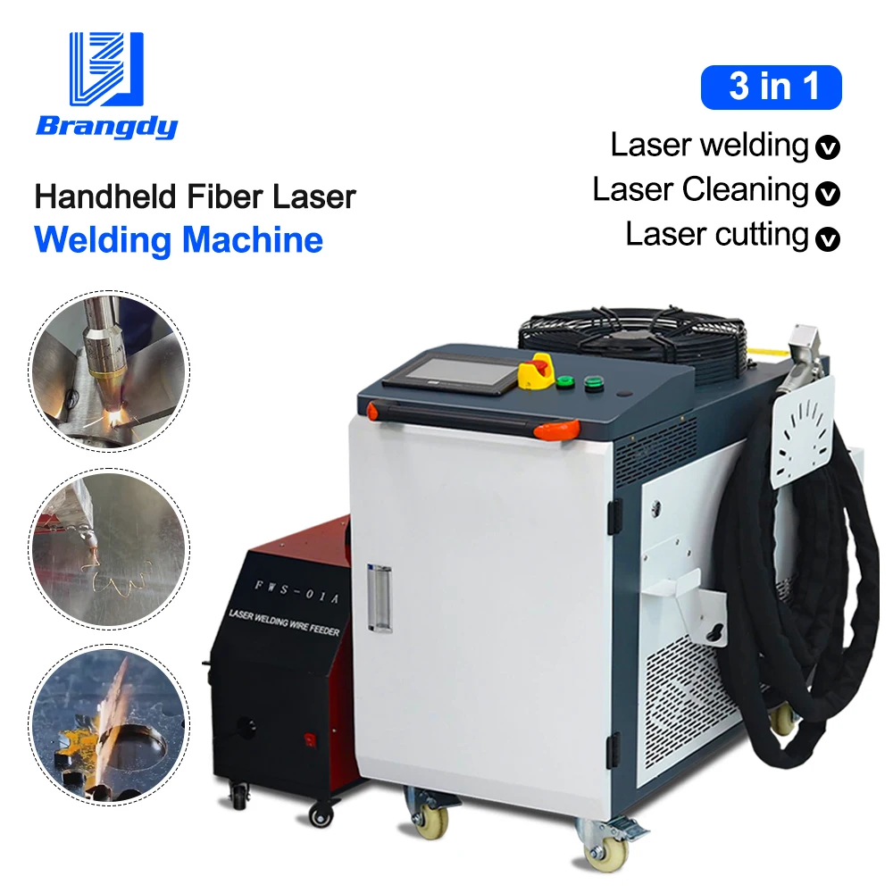 Portable Handheld Fiber Laser Welding Machine1000W 1500W 2000W 3in1 Laser Cleaning Cutting Machine Welder For Metal  Aluminium