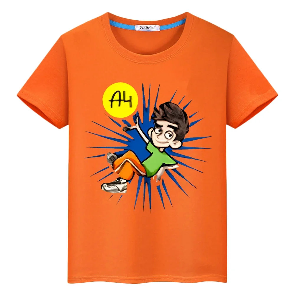 Camiseta de algodón 100% para niños, camisa de orgullo y2k de una pieza, Tops cortos de anime Merch A4 Lamb, ropa para niños y niñas