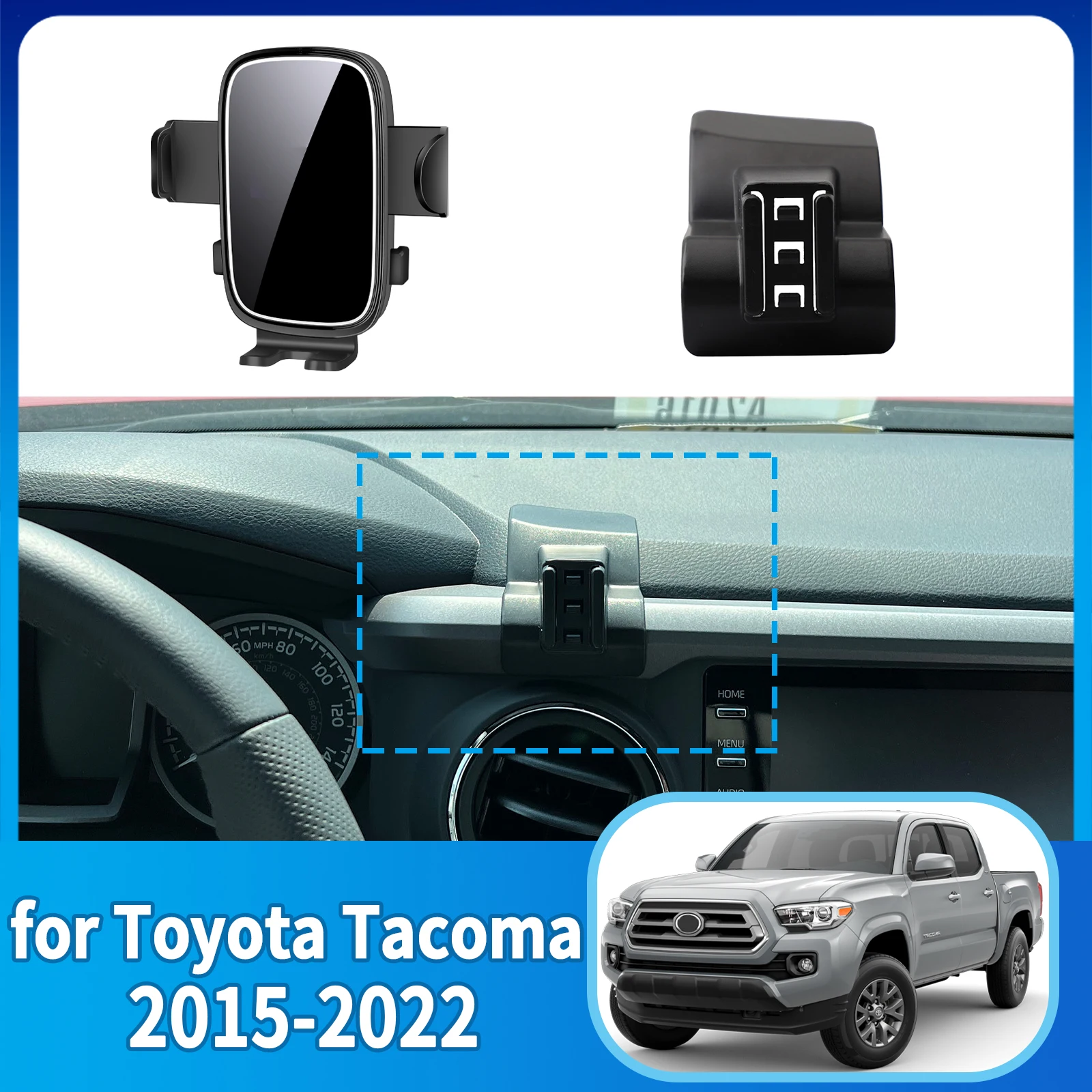 

fit for Toyota Tacoma 2015 2016 2017 2018-2022 Phone Holder, Dashboard Screen Mount Bracket Easy Installation​​ Car accessoires