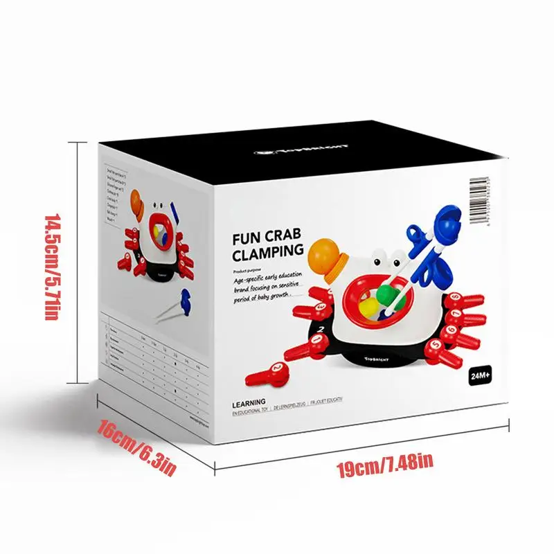 Number Matching Game Fine Motor Games Chopstick Trainer Cartoon Crab Shape Early Learning Educational  Developmental Match Toy