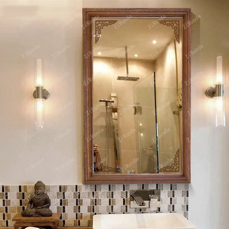 Wall mounted makeup mirror, rectangular display, large mirror, bathroom accessories