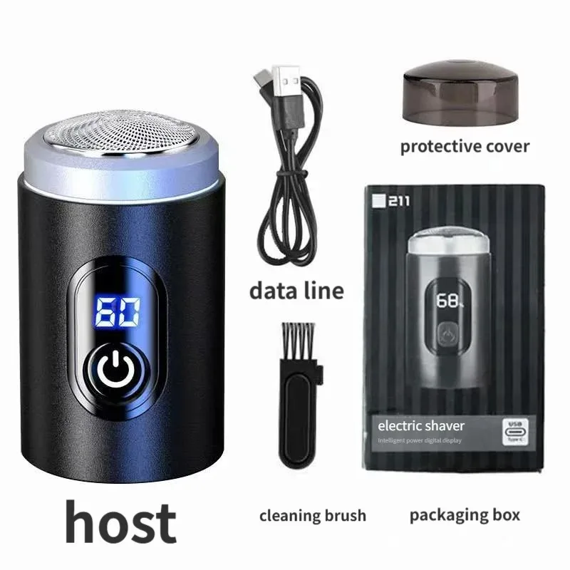 

Многофункциональная 211-портативная электробритва для путешествий и дома, моющаяся - USB-мини-мужская бритва с корпусом из сплава и цифровым дисплеем