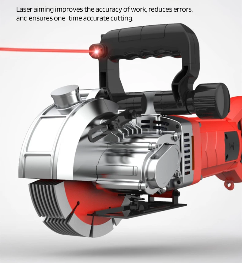GZD Professional 4000W Wall Chaser Dust-Free Cement Slot Cutting Groove Machine 220V